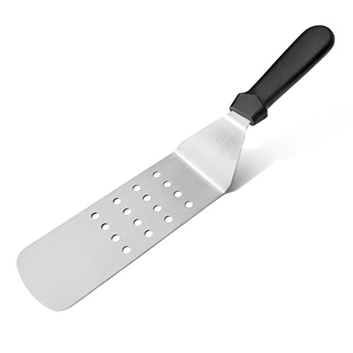 New Star Foodservice 38385 Plastic Handle Flexible Grill Turner/Spatula, Perforated, 14.5-Inch, Black