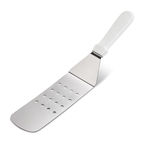 New Star Foodservice 36176 Plastic Handle Flexible Grill Turner/Spatula, Perforated, 14.5-Inch, White