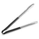 New Star Foodservice 35797 16-Inch Utility Spring Tongs, Stainless Steel, Vinyl Coated, Set of 12, Black
