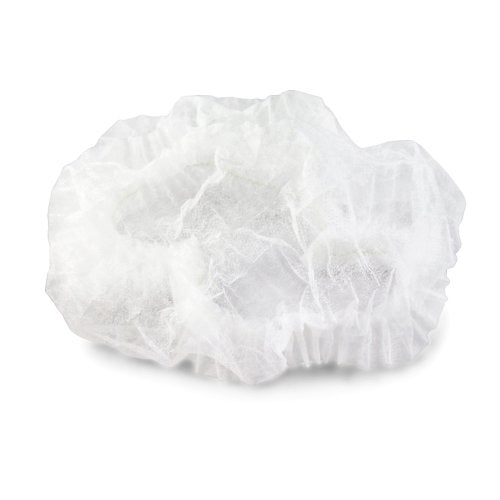 New Star Foodservice 32222 Disposable Non Woven Chef Mop Hat, 19-Inch, White, Set of 100
