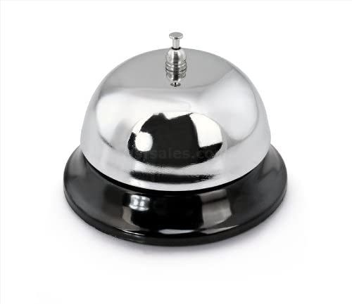 New Star Mirror Chrome Plated Table Bell Call Bell 4-inch