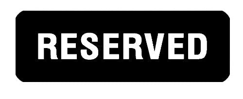 New Star Foodservice 56204 1-Piece Plastic Sign, 3"x 9", Black Plastic (Reserved)