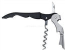 New Star Foodservice 48223 Folding Waiters Wine Bottle Corkscrew Beer Cap Opener with Plastic Bird Style Handle, Black