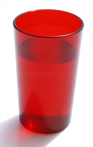 New Star Foodservice 46496 Beverage Cup, Stackable Cups, Break-Resistant Commercial Plastic, 20 oz, Red, Set of 72