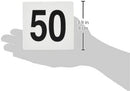 New Star Foodservice 23176 1 to 50-Double Side Plastic Table Numbers, 4 by 4 Black on, White
