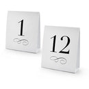 New Star Foodservice 27952 1-12 Table Number Tent Style Card, 4.25-inch by 5-inch, White