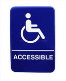 New Star Foodservice 56259 1-Piece 6"x 9" Sign, Blue, Plastic (Accessible)