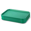 New Star Foodservice 24425 Green Plastic Fast Food Tray, 10 by 14-Inch, Set of 12