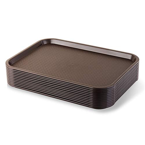 New Star Foodservice 24579 Fast Food Tray, 12 by 16-Inch, Brown, Set of 12