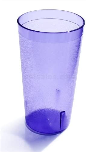 New Star Foodservice 46373 Tumbler Beverage Cup, Stackable Cups, Break-Resistant Commercial SAN Plastic, 16 oz, Blue, Set of 72
