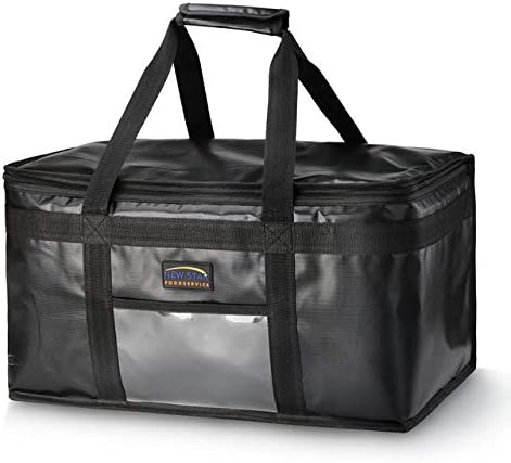 New Star Foodservice 1028690 Commercial Quality Insulated Food Delivery Bag Full-Size, 21.5" W x 11" H x 12.5" D