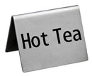 New Star Foodservice 27099 Stainless Steel Table Tent Sign, (Hot Tea), 2"x 2", Set of 2