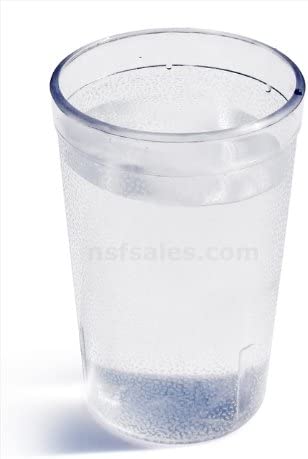 New Star Foodservice 46472 Tumbler Beverage Cups, Stackable Cups, Break Resistant Commercial SAN Plastic, 20 oz, Clear, Set of 72