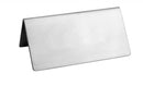New Star Foodservice 27396 Stainless Steel Table Tent Sign, (Plain) for Dry Erase Marker, 3"x 1.5", Set of 6