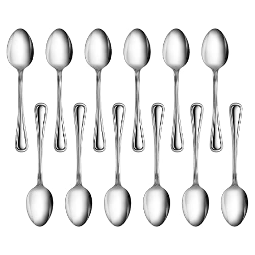 New Star Foodservice 58208 Slimline Pattern, 18/0 Stainless Steel, Serving Spoon, 8.4-Inch, Set of 12