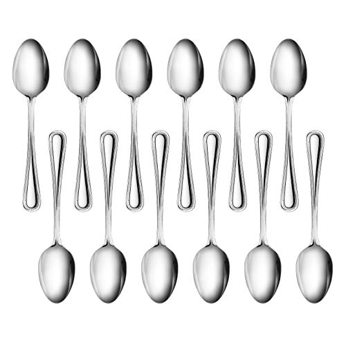 New Star Foodservice 58543 Bead Pattern, 8/0 Teaspoon, 6.3-Inch Set of 12