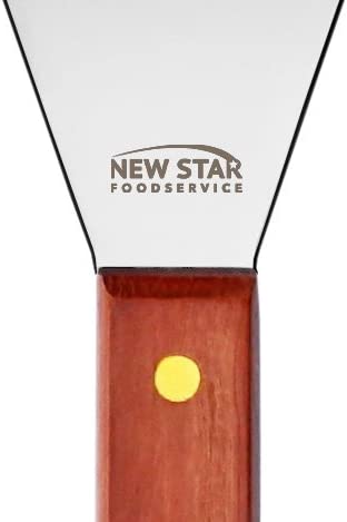New Star Foodservice 59007 Stainless Steel BBQ Tool Set with Solid Hard Wood Handles, Set of 4