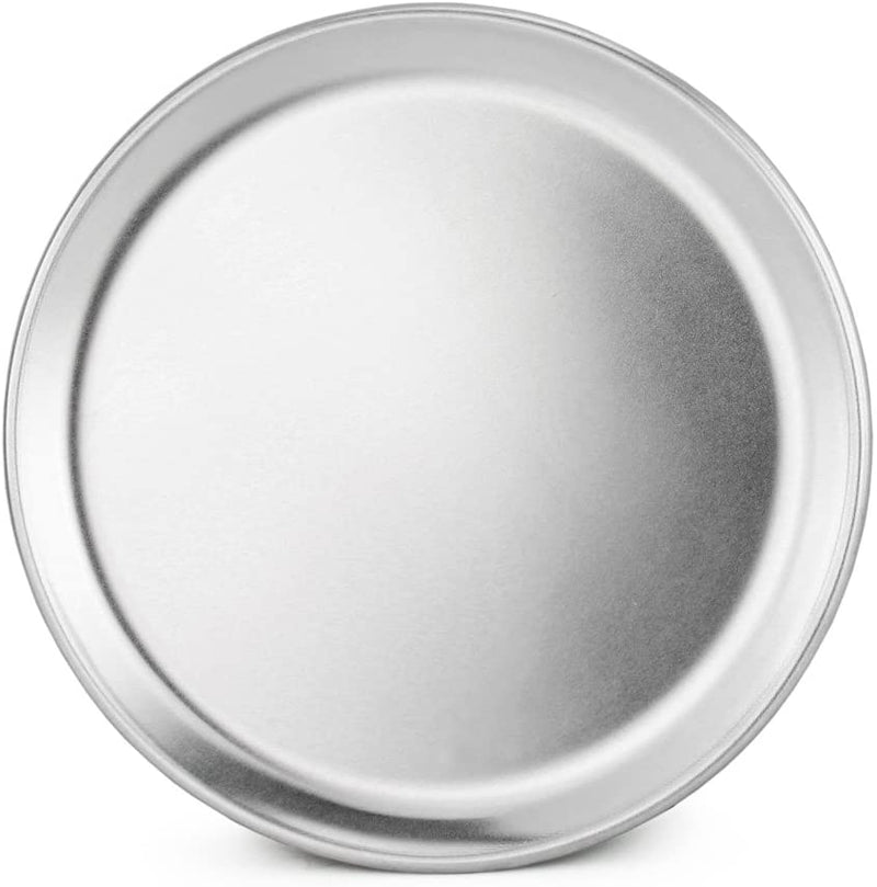 New Star Foodservice 50790 Restaurant-Grade Aluminum Pizza Pan, Baking Tray, Coupe Style, 8-Inch