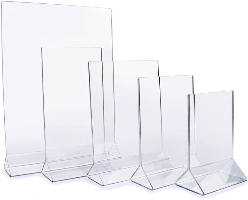 New Star Foodservice 22919 Acrylic Table Menu Card Holder, 3.5 by 5-Inch, Clear, Set of 12