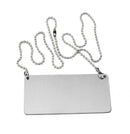 New Star Foodservice 27532 Stainless Steel Chain Sign, (Plain) for Dry Erase Marker, 3.5"x 1.5", Set of 6