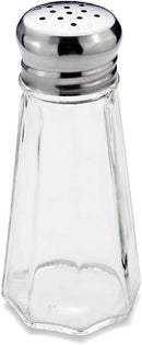 New Star Foodservice 22315 Glass Salt and Pepper Shaker with Stainless Steel Mushroom Top, 3-Ounce, Set of 12