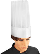 New Star Foodservice 32253 Disposable Non Woven Flat Chef Hat, 12-Inch, White, Set of 10