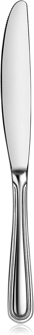New Star Foodservice 58000 Slimline Pattern, 18/0 Stainless Steel, 90 Grams Heavy Duty Dinner Knife, 9-Inch, Set of 12