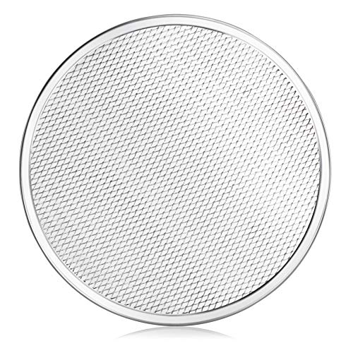 New Star Foodservice 50950 Restaurant-Grade Aluminum Pizza Baking Screen, Seamless, 12-Inch, Pack of 6