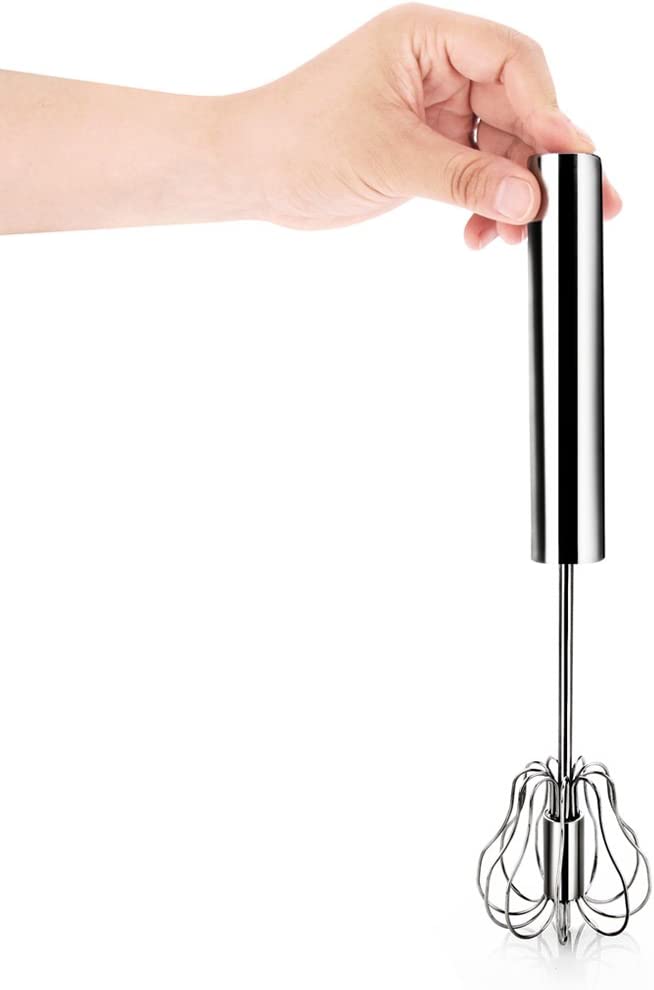 New Star Foodservice 59038 Easy Hand Push Whisk, Stainless Steel, 14-Inch