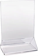 New Star Foodservice 22919 Acrylic Table Menu Card Holder, 3.5 by 5-Inch, Clear, Set of 12
