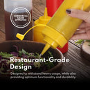 New Star Foodservice 26467 Squeeze Bottles, Plastic, 8 oz, Yellow, Pack of 6