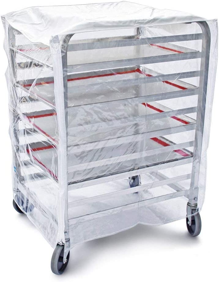 New Star Foodservice 36534 Commercial Sheet Pan Rack Cover, PVC, 10-Tier, 28 x 23 x 33 inch, Clear