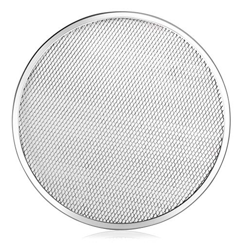 New Star Foodservice 50981 Restaurant-Grade Aluminum Pizza Baking Screen, Seamless, 18-Inch, Pack of 6