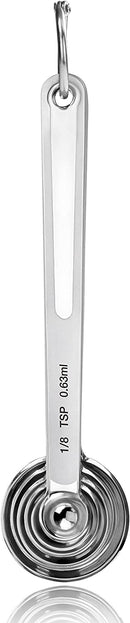 New Star Foodservice 43112 Stainless Steel 18/8 Measuring Spoons, Set of 6