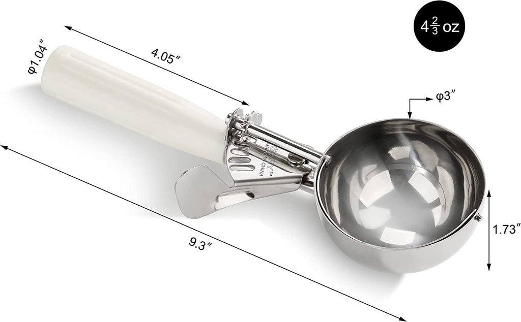 Ice Cream Scoop Large Stainless Steel Cylinder Dual Purpose