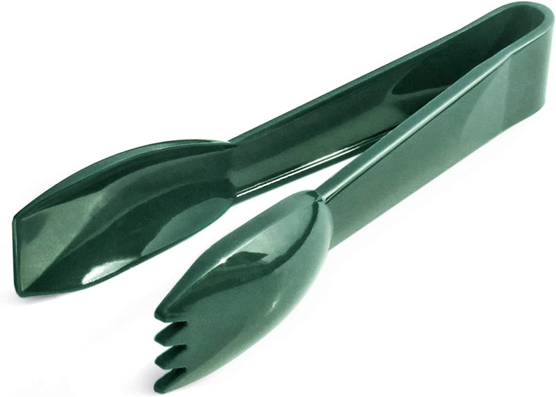 New Star Foodservice 35599 Utility Tong, High Heat Plastic, Straight Edge, 6 Inch, Set of 12, Green