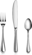 New Star Foodservice 58864 Slimline Pattern, 18/0 Stainless Steel, 36-Piece Flatware Set