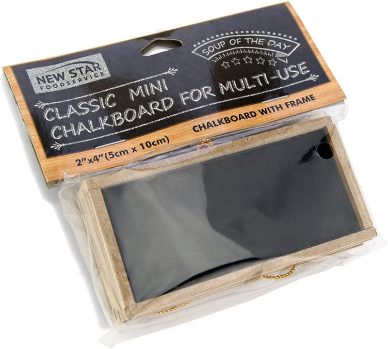New Star Foodservice 27907 Rectangle Black Mini Chalkboard, 2-Inch by 3-Inch, Set of 12