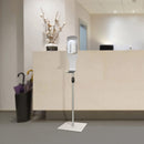 New Star Foodservice | Commercial Grade Square Hand Sanitizer Stands with Drip Tray