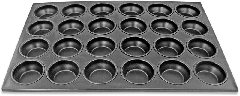 New Star Foodservice 37937 Commercial Grade Aluminum Non-Stick 24-Cup Muffin Pan