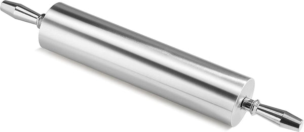 New Star Foodservice 37517 Extra Heavy Duty Restaurant Aluminum Rolling Pin, 15", Silver