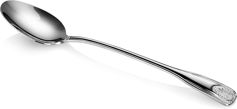 New Star Foodservice 58420 Shell Pattern, 18/0 Stainless Steel, Iced Teaspoon, 7.2-Inch, Set of 12