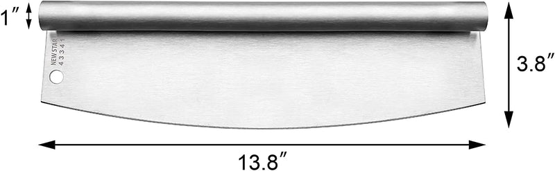 New Star Foodservice 43341 18/8 Stainless Steel Pizza Cutter, 13.75" x 4" Inch, Silver