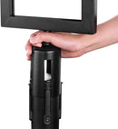 New Star Foodservice 54729 Commercial-Grade Stanchion Top Sign Frames, Black, Sign Sold Separately (Fits 2.5-Inch Post Diameter)
