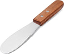 New Star Foodservice 43006 Wood Handle Butter Spreader, 7.5-Inch, Silver, Set of 4