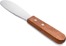 New Star Foodservice 43006 Wood Handle Butter Spreader, 7.5-Inch, Silver, Set of 4