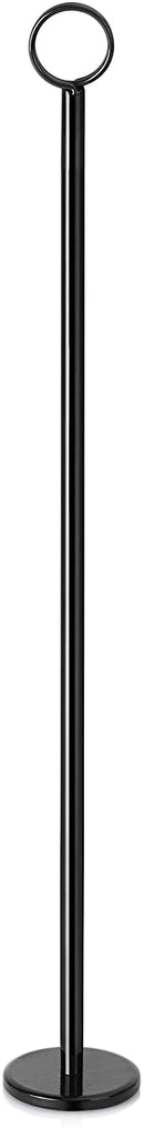 New Star Foodservice 27730 Ring-Clip Table Number Holder/Number Stand/Place Card Holder, 18-Inch, Set of 12, Black Finish