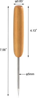 New Star Foodservice 48353 1 piece Ice Pick with Wood Handle, 7.5" Carbon Steel