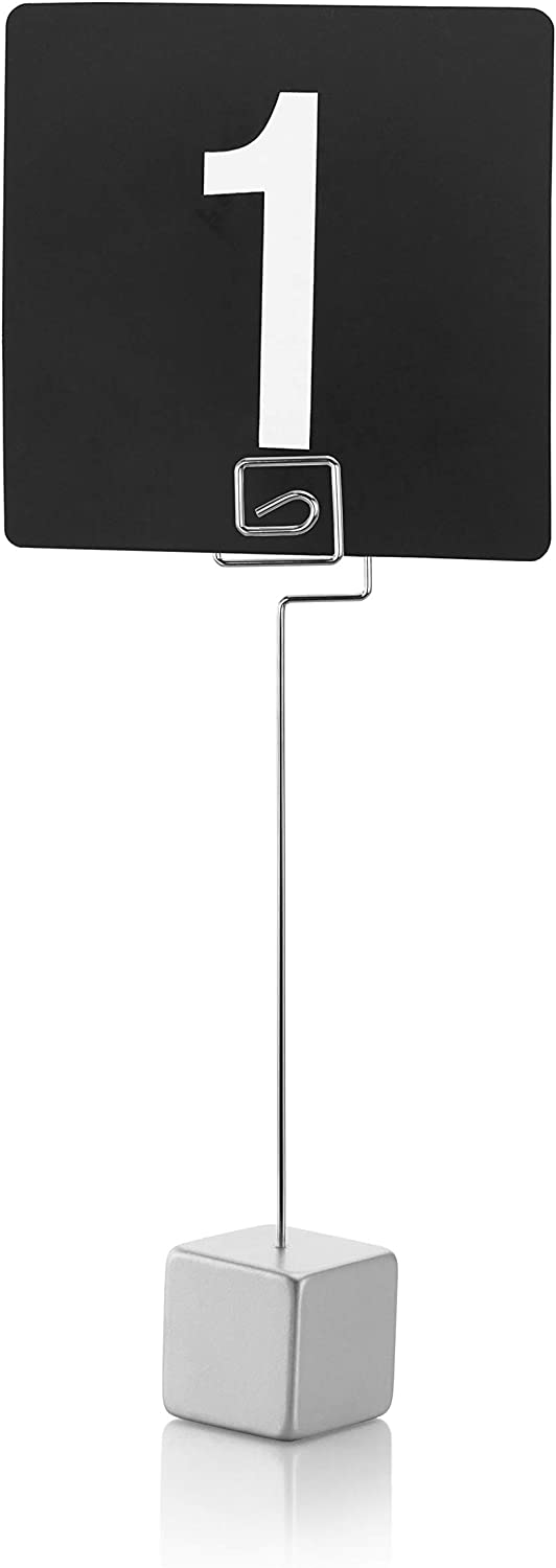 New Star Foodservice 27938 Wire Square Base/Table Number Holder/Number Stand/Place Card Holder, 7-Inch, Set of 5