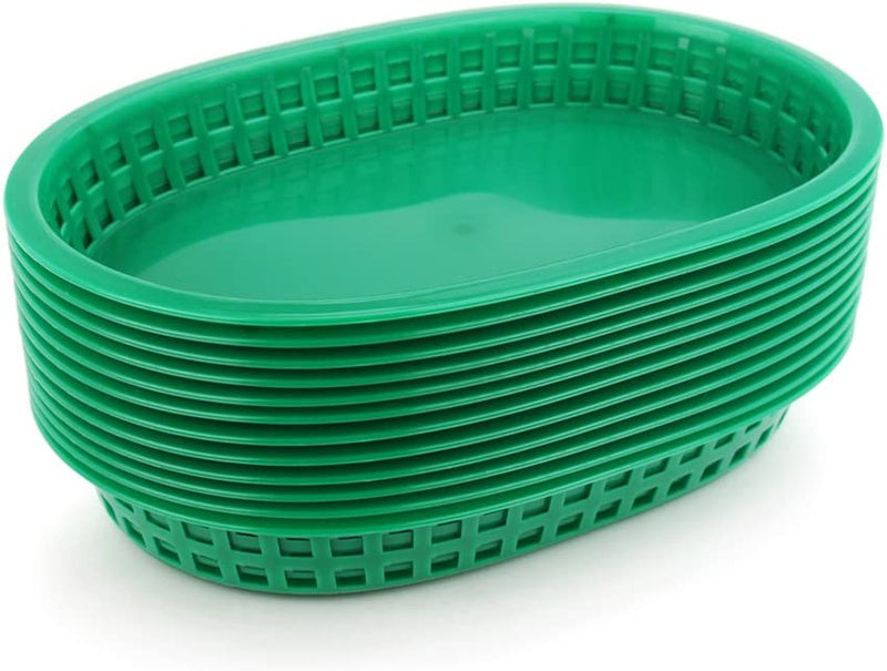 New Star Foodservice 44034 Fast Food Baskets, 10.5 x 7 Inch, Set of 36, Green